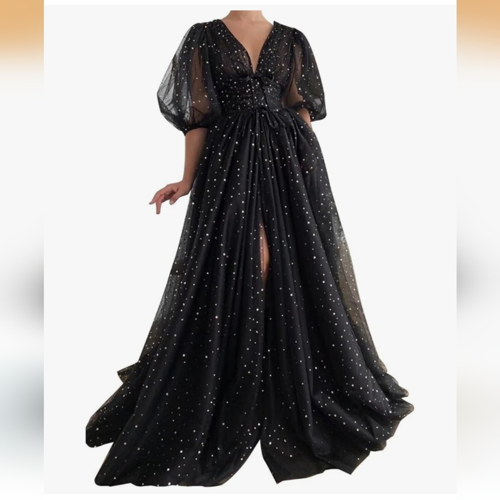 NWT Elegant Black Evening Gown